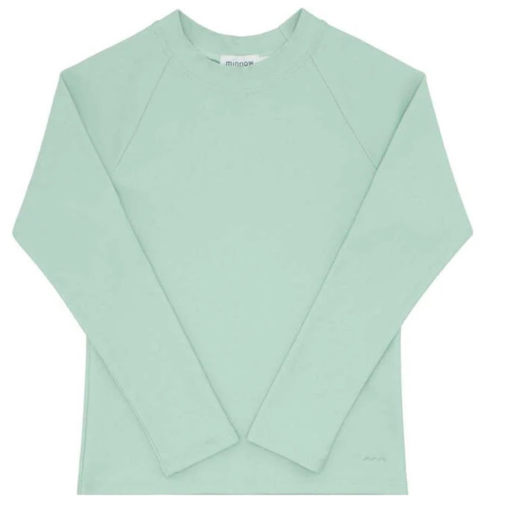 Minnow unisex pistachio green long sleeve rashguard Size 1